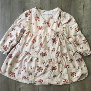 Zara Floral Wrap Dress size 3/4